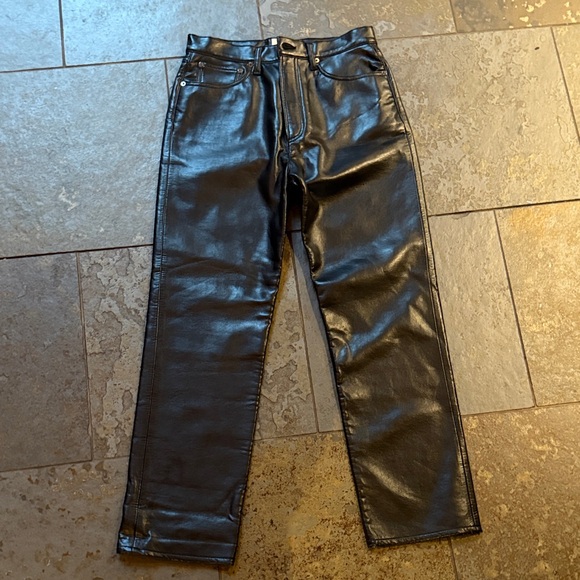 NEW AGOLDE recycled, the black leather Jeans size 29 new - Picture 2 of 10